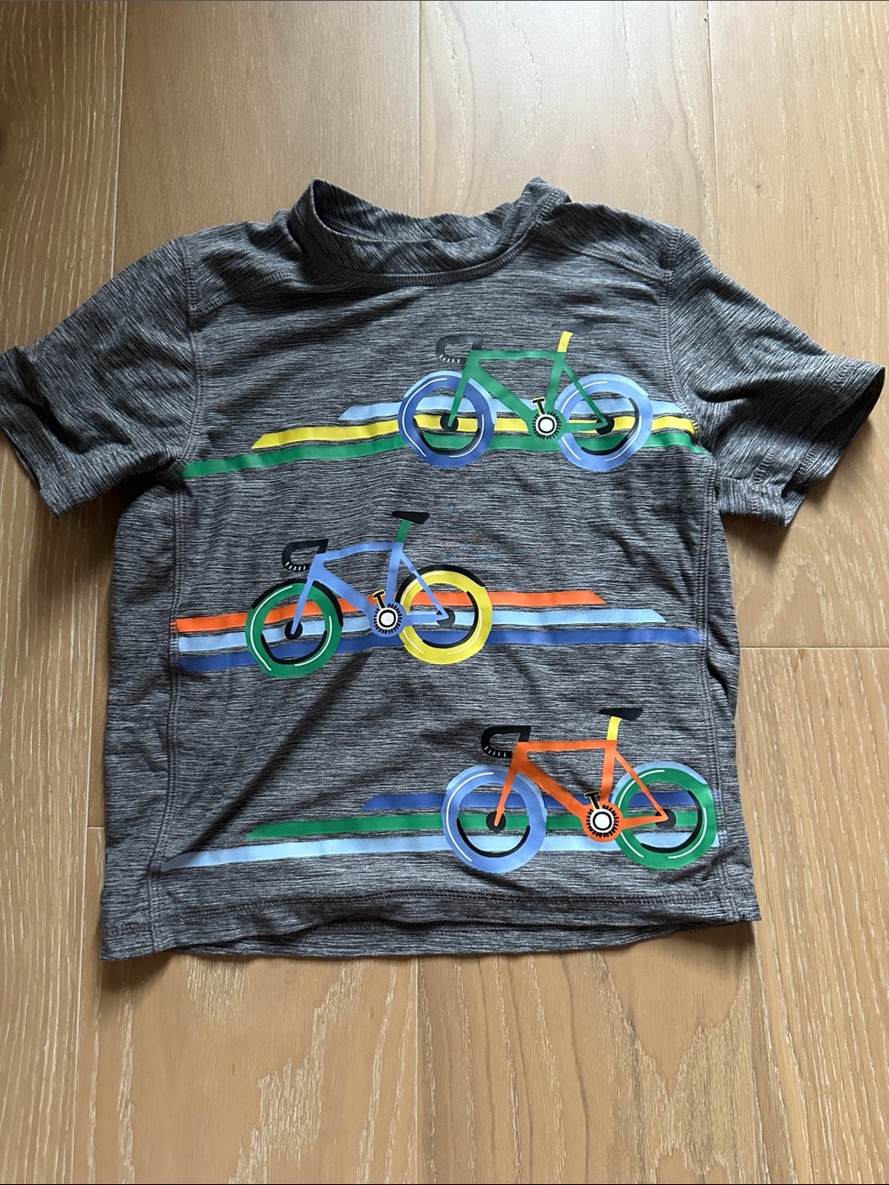 Hanna Andersson Kids Gray Bicycle Graphic Tee